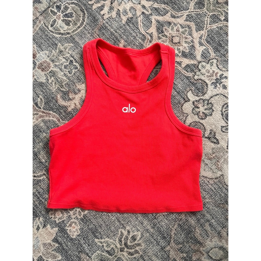 Alo Yoga Aspire Crop Tank Top Bright Red